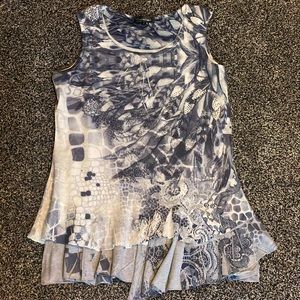 Rhinestone embellished tank top